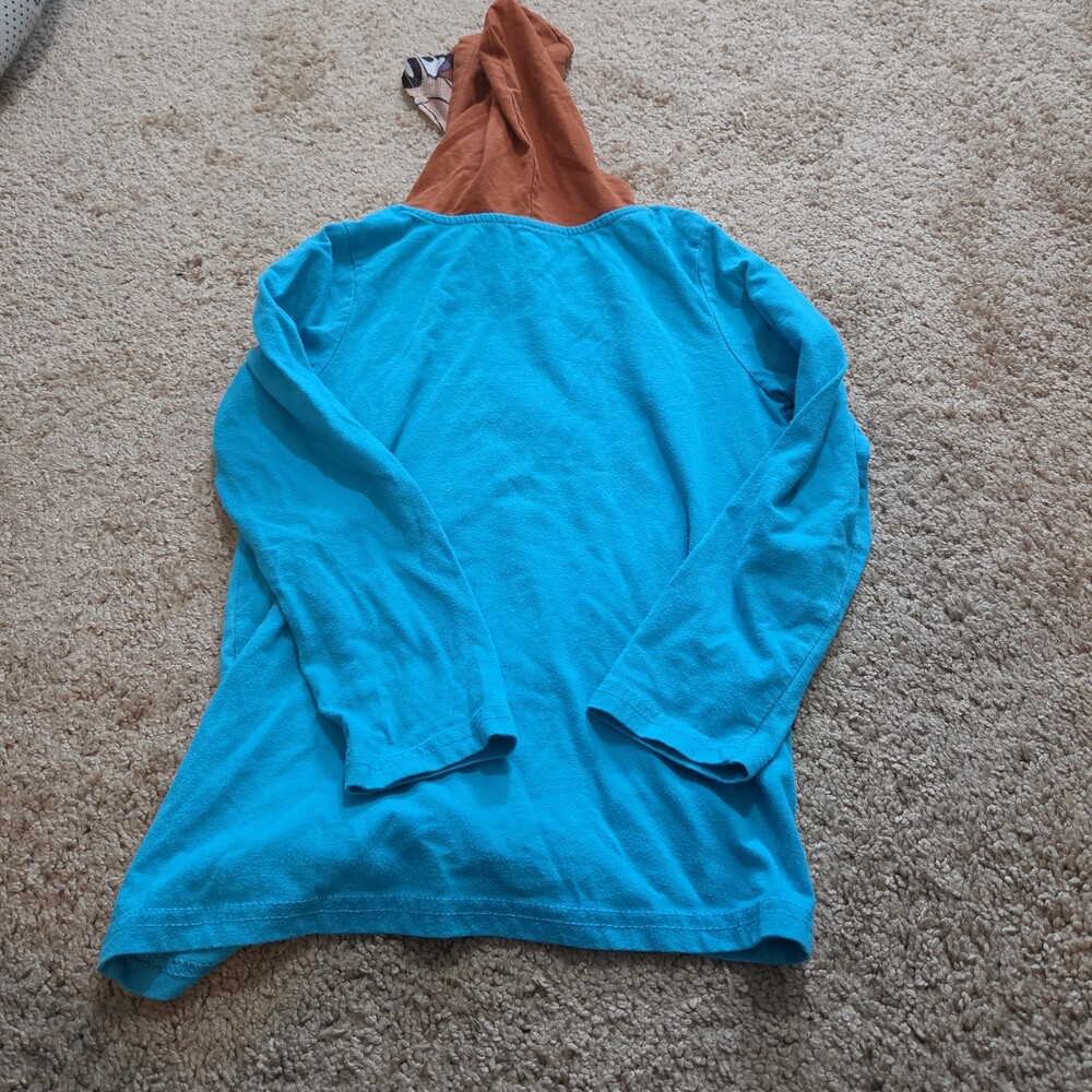 Space Jam Taz Boys Hooded Shirt 10 Tune Squad Deep Teal 2021 - Picture 11 of 16